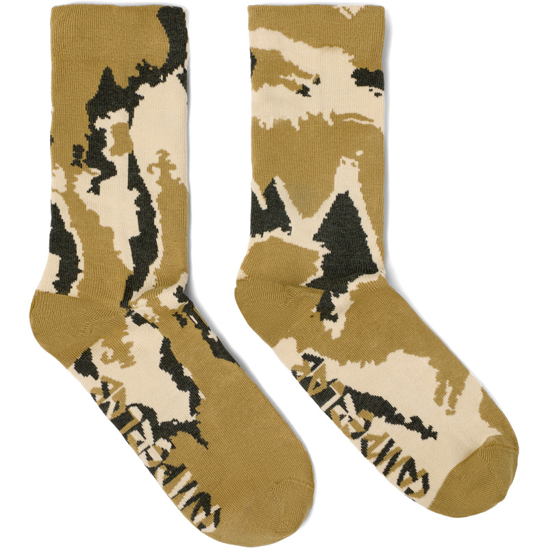 Camper Socks - Socks For Unisex - Green, Beige, Grey