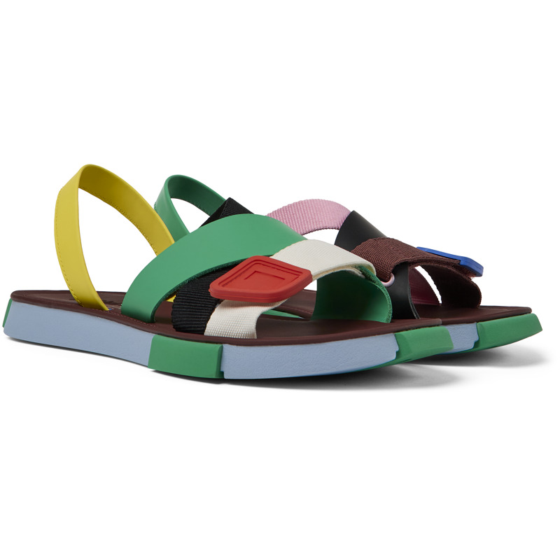 CAMPER Twins - Sandals For Men - Black,Green,Yellow