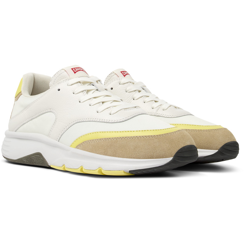 CAMPER Twins - Sneakers For Men - White,Beige,Yellow