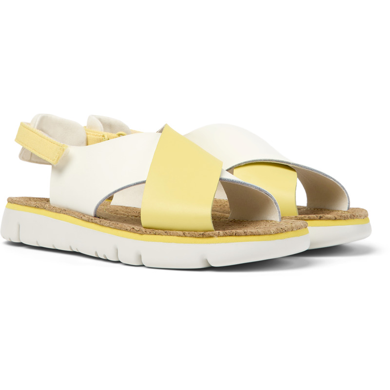 CAMPER Twins - Sandals For Women - Yellow,White,Beige