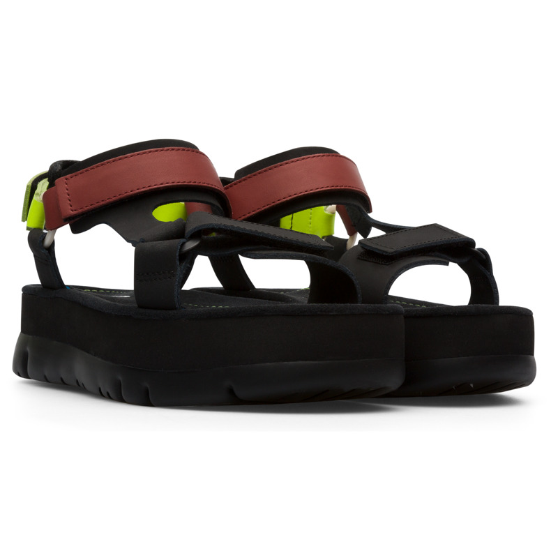 Camper Oruga Up - Sandals For Women - Black, Red, Yellow