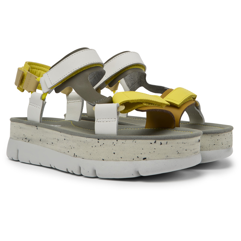 CAMPER Oruga Up - Sandals For Women - White,Brown,Grey