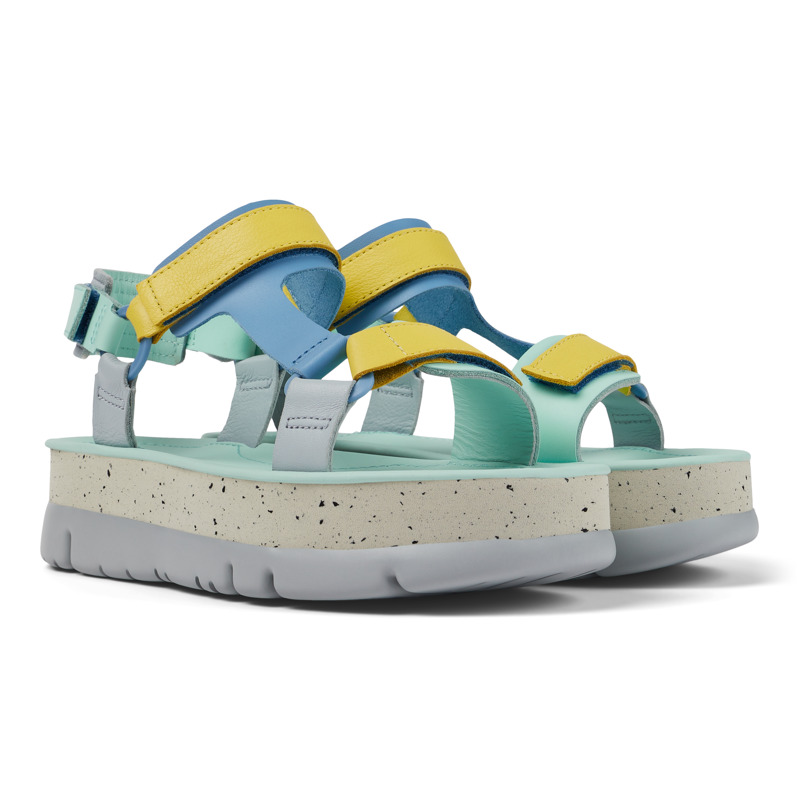 CAMPER Oruga Up - Sandals For Women - Blue,Grey,Yellow