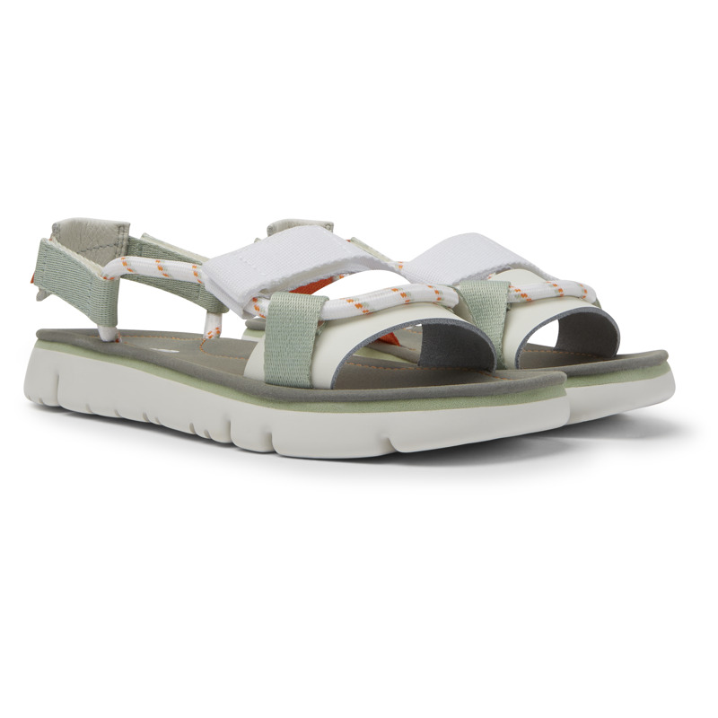 CAMPER Oruga - Sandals For Women - White,Green,Orange