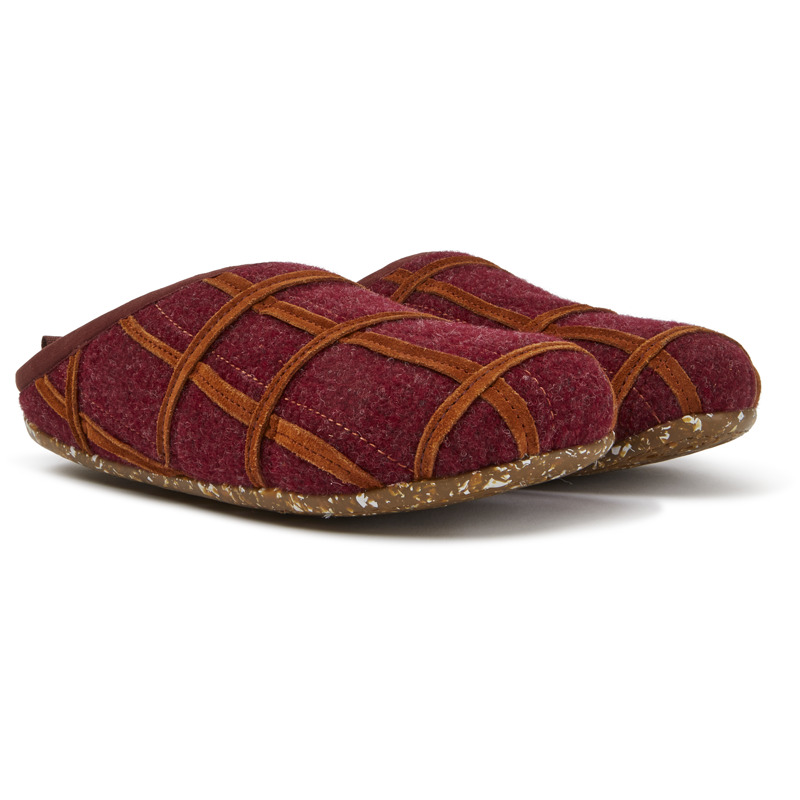 CAMPER Twins - Slippers For Women - Burgundy,Brown