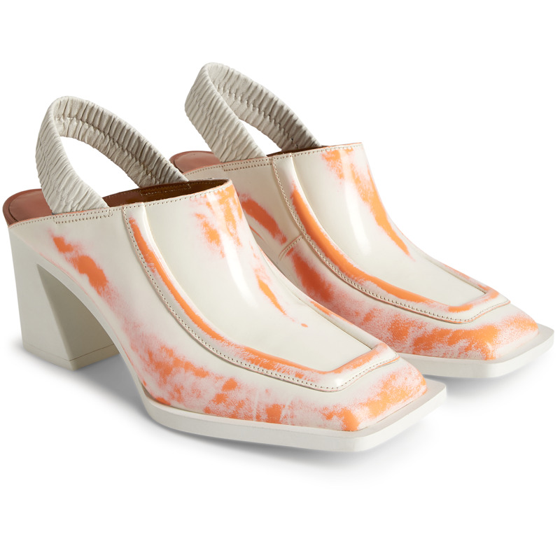 Camper Karole - Elegante Schuhe Für Damen - Weiß, Orange