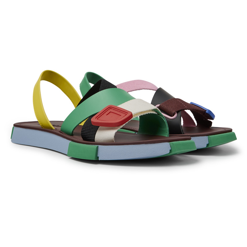 CAMPER Twins - Sandals For Women - Black,Green,Yellow