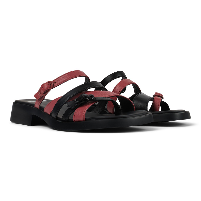 Camper Twins - Sandals For Women - Black, Red