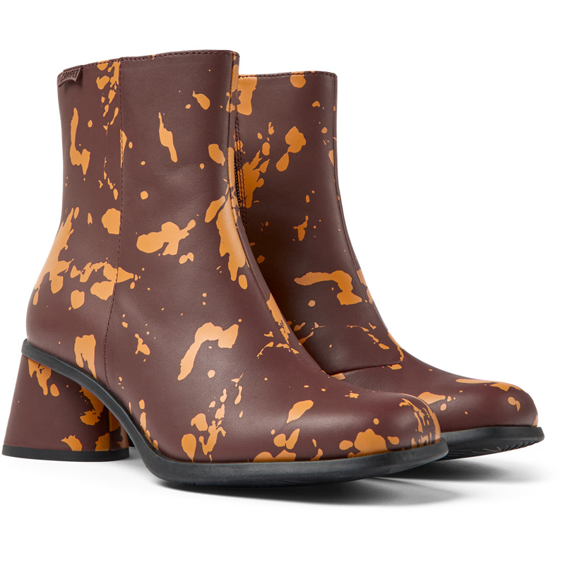 CAMPER Kiara - Ankle Boots For Women - Burgundy,Orange