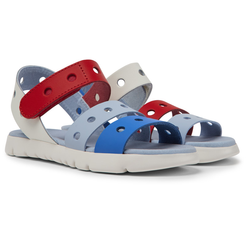 Camper Twins - Sandalen Für Mädchen - Blau, Weiß, Rot