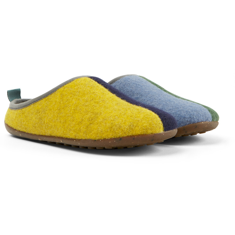 CAMPER Twins - Slippers For Girls - Blue,Yellow,Green