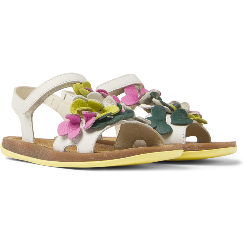 CAMPER Twins - Sandals For Girls - White,Pink,Green
