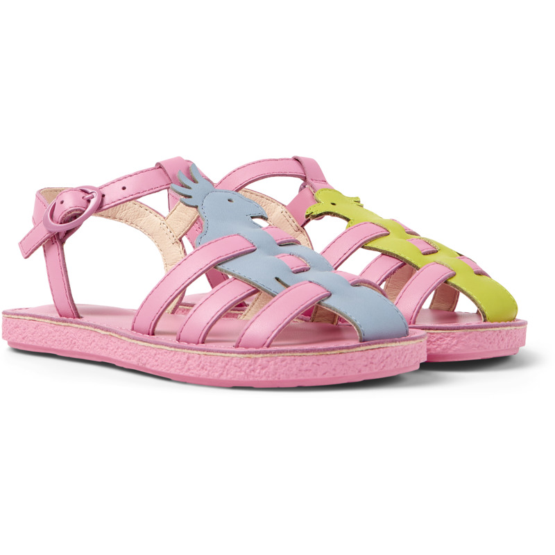 CAMPER Twins - Sandals For Girls - Pink,Blue,Green