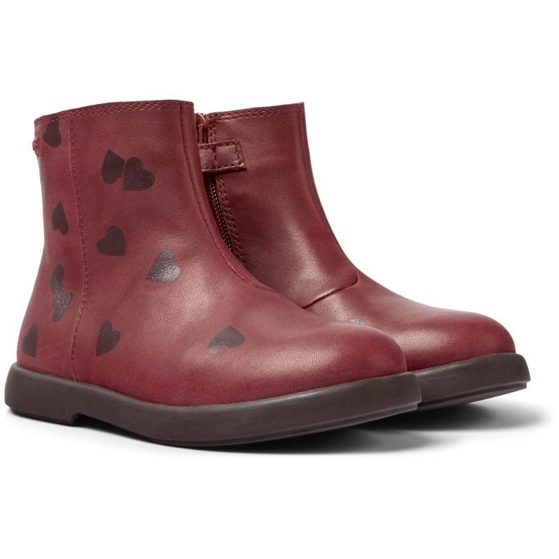 CAMPER Twins - Boots For Girls - Burgundy