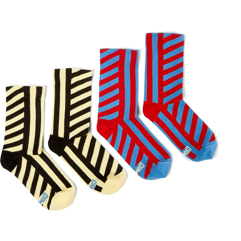 Camper Odd Socks Pack - Socks For Unisex - Yellow, Black, Blue