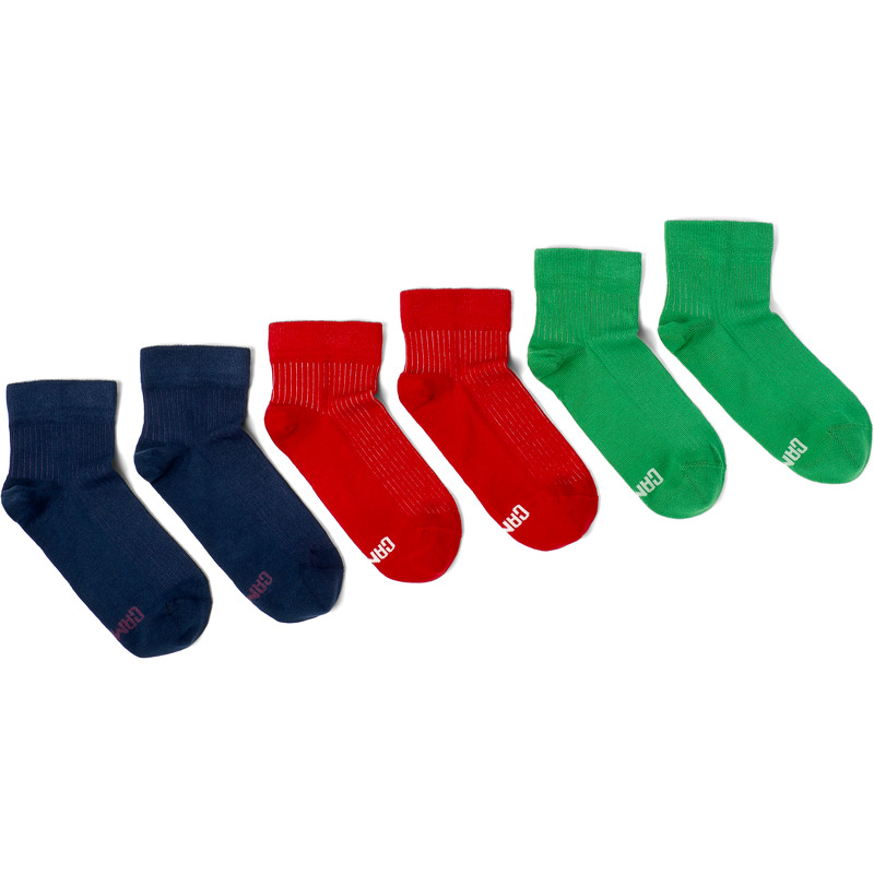 CAMPER Sox Socks - Unisex Socken - Grün,Blau,Rot