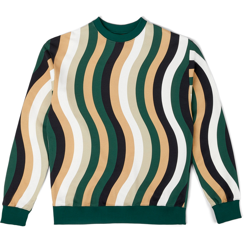 Camper Sweatshirt - Apparel For Unisex - White, Green, Beige