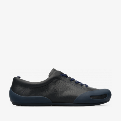 靴 CAMPER Peu Summer Senda Camper Peu Summer Senda 22614-027 Womens Black Suede Low Top