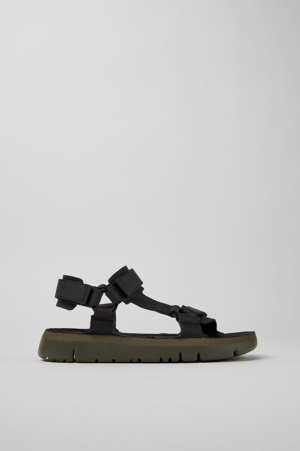 サンダル CAMPER Men Sandals Brown K100287-011 ORUGA 0 NEW Camper Men's 3 Stripe Open-Toe Modern Oruga Sandals