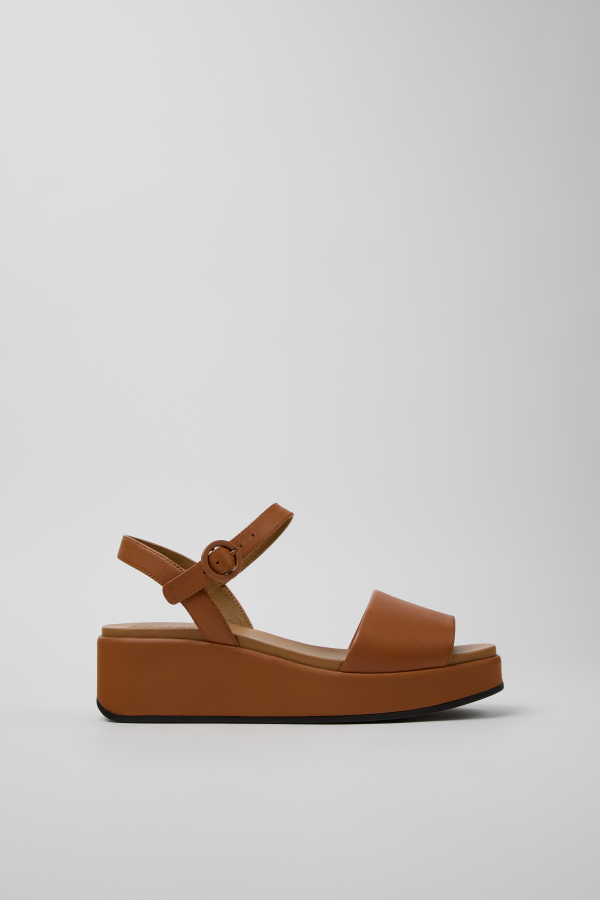 【未使用美品】CAMPER MISIA 本革 38 プラットフォームサンダル カンペール CAMPER [カンペール] MISIA / サンダル （ブラック
