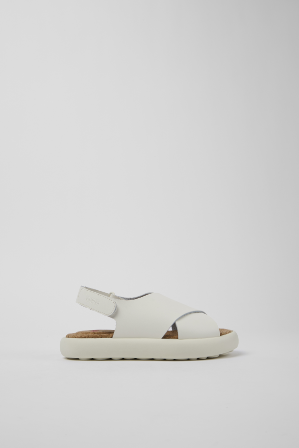 サンダル・ミュール CAMPER Traktori Slides - Camper - Leather - White K200066-052_DF.jpg