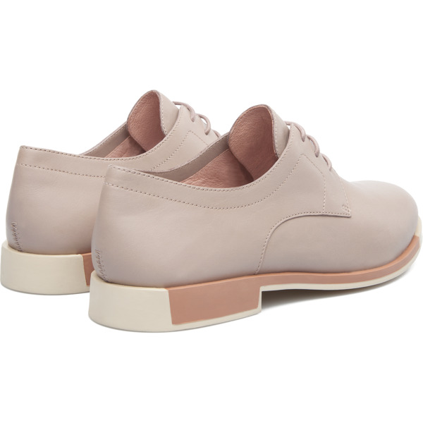 camper bowie beige flat shoes women 22101-258