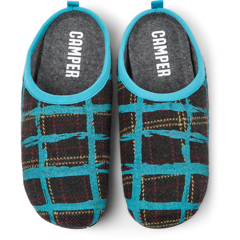 CAMPER Wabi - Slippers For Men - Grey,Blue, Size 45, Cotton Fabric