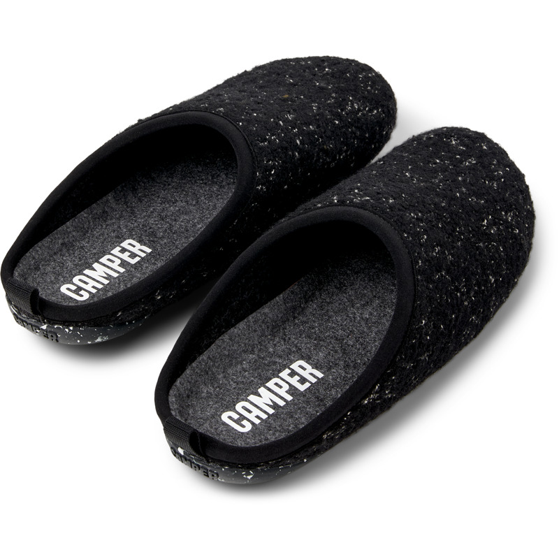 CAMPER Wabi - Slippers For Men - Black,Grey,Black,White, Size 42, Cotton Fabric