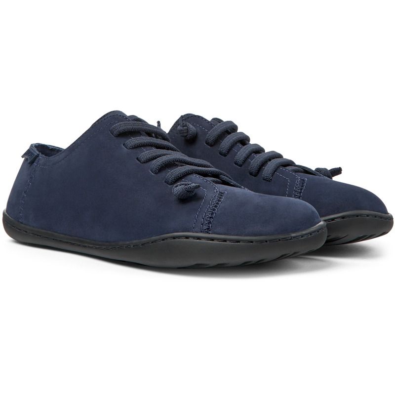 Camper Peu - Lace-Up For Women - Blue, Size 38, Suede