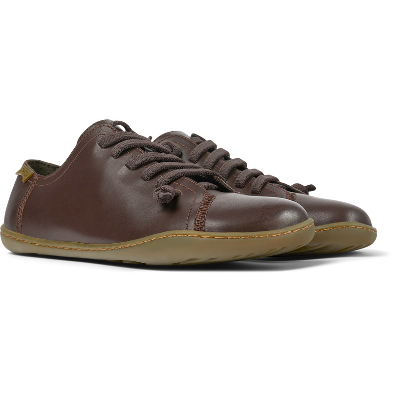 Camper Peu - Lace-Up For Women - Brown, Size 40, Smooth Leather