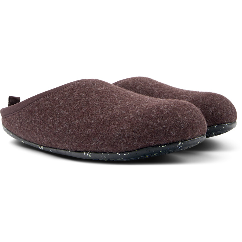 Camper Wabi - Slippers For Women - Burgundy, Size 38, Cotton Fabric