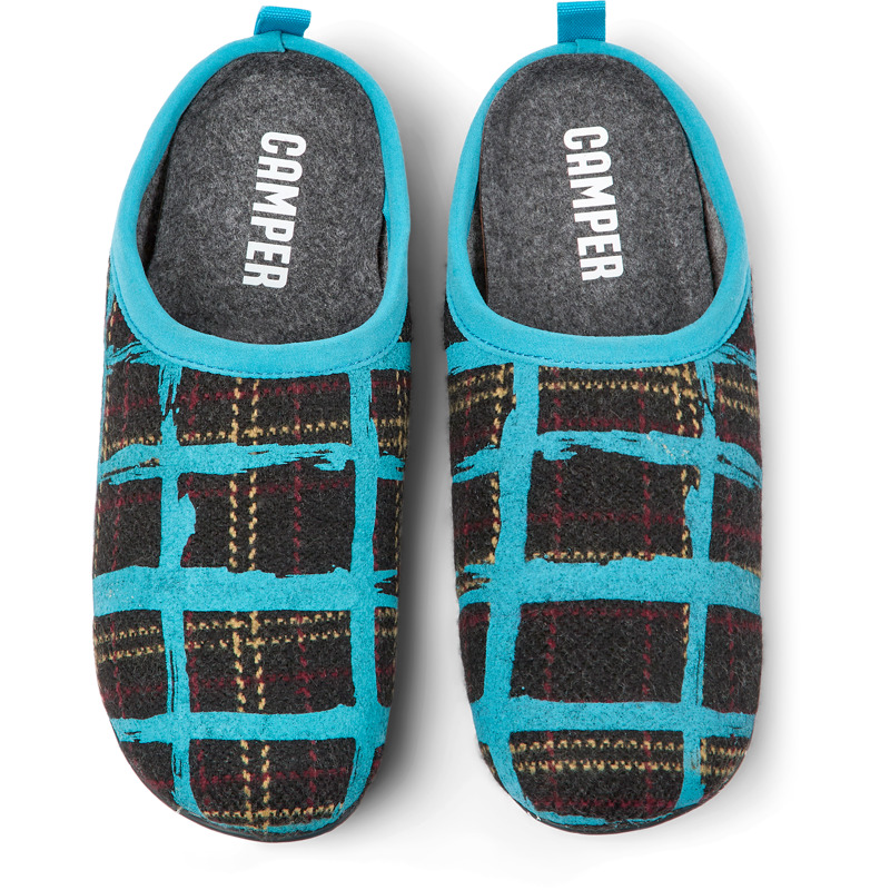 CAMPER Wabi - Slippers For Women - Grey,Blue, Size 35, Cotton Fabric