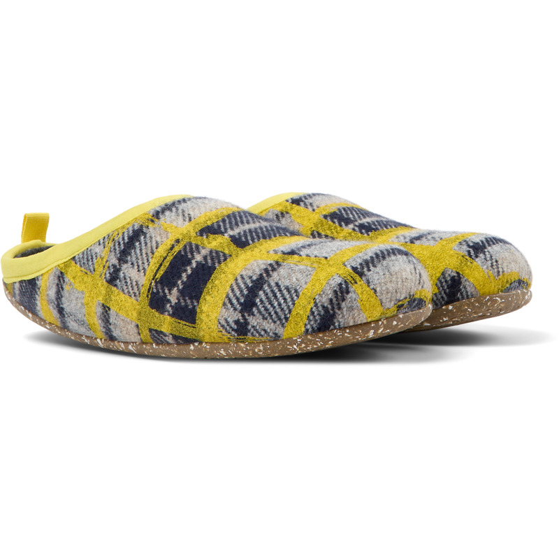 CAMPER Wabi - Slippers For Women - Beige,Yellow, Size 4, Cotton Fabric
