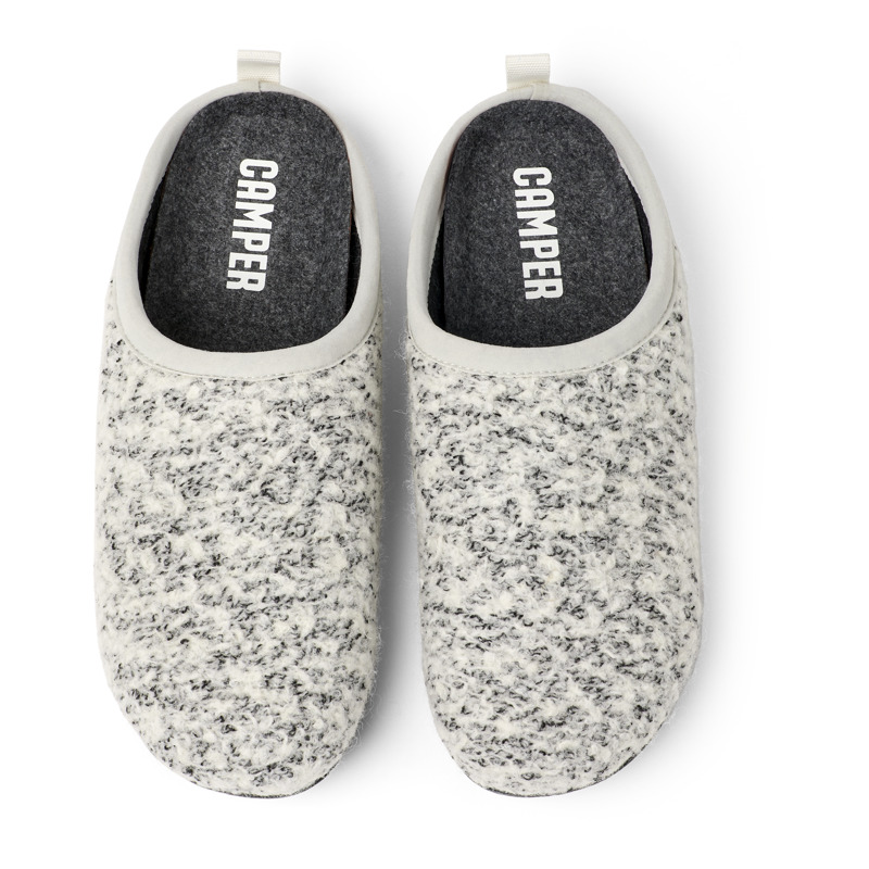 CAMPER Wabi - Slippers For Women - White,Black, Size 38, Cotton Fabric