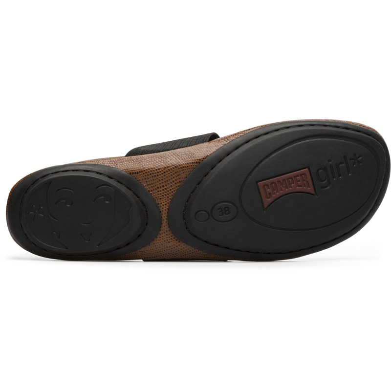 CAMPER Right - Ballerinas For Women - Brown,Black, Size 40, Smooth Leather