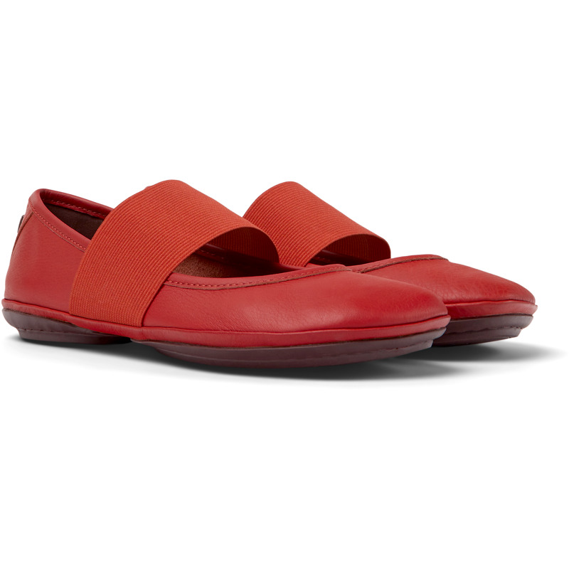 Camper Right - Ballerinas For Women - Red, Size 38, Smooth Leather