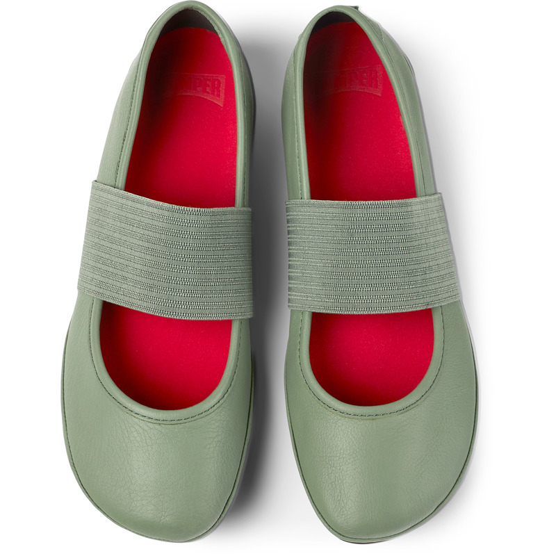 Camper Right - Ballerinas For Women - Green, Size 39, Smooth Leather