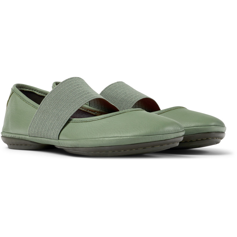 Camper Right - Ballerinas For Women - Green, Size 40, Smooth Leather