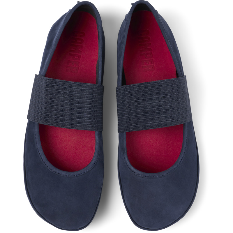 CAMPER Right - Ballerinas Für Damen - Blau, Größe 42, Veloursleder