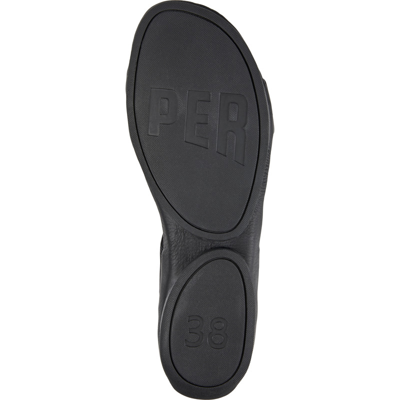 CAMPER Right - Sandals For Women - Black, Size 37, Smooth Leather