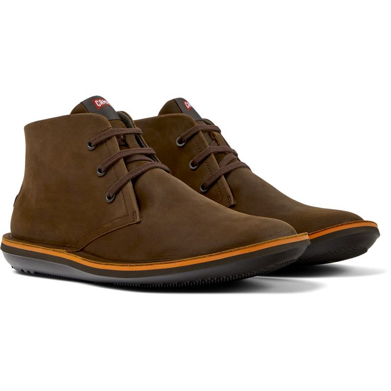 CAMPER Beetle - Bottines Pour Homme - Marron, Taille 45, Cuir Velours