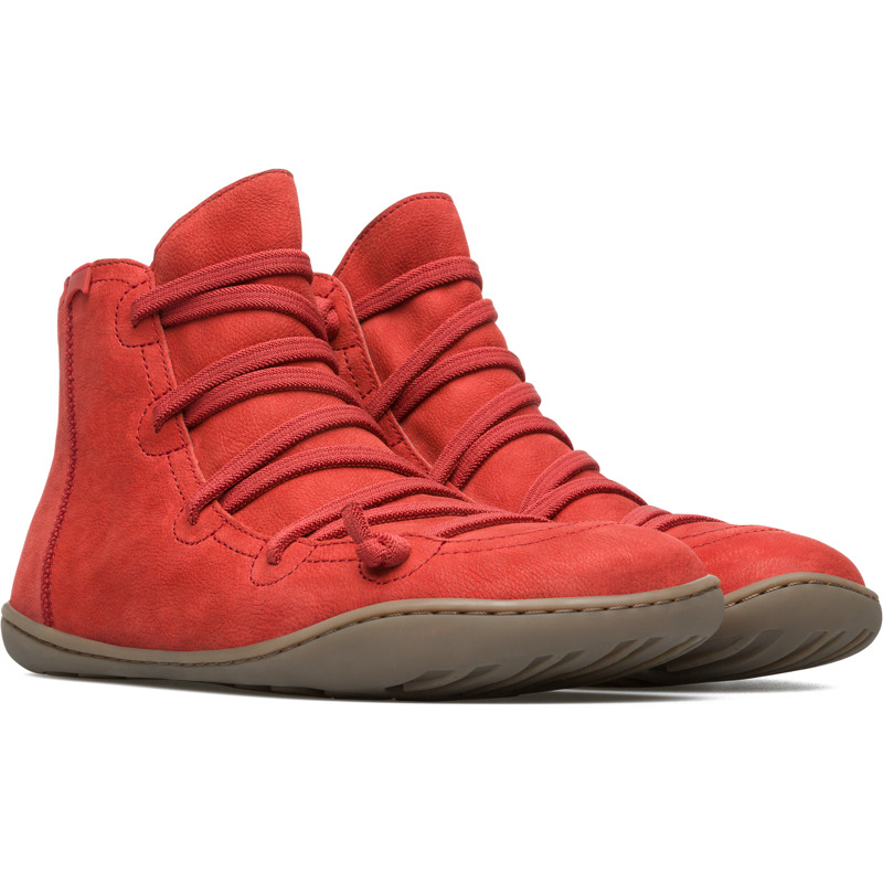 CAMPER Peu - Ankle Boots For Women - Red, Size 39, Suede