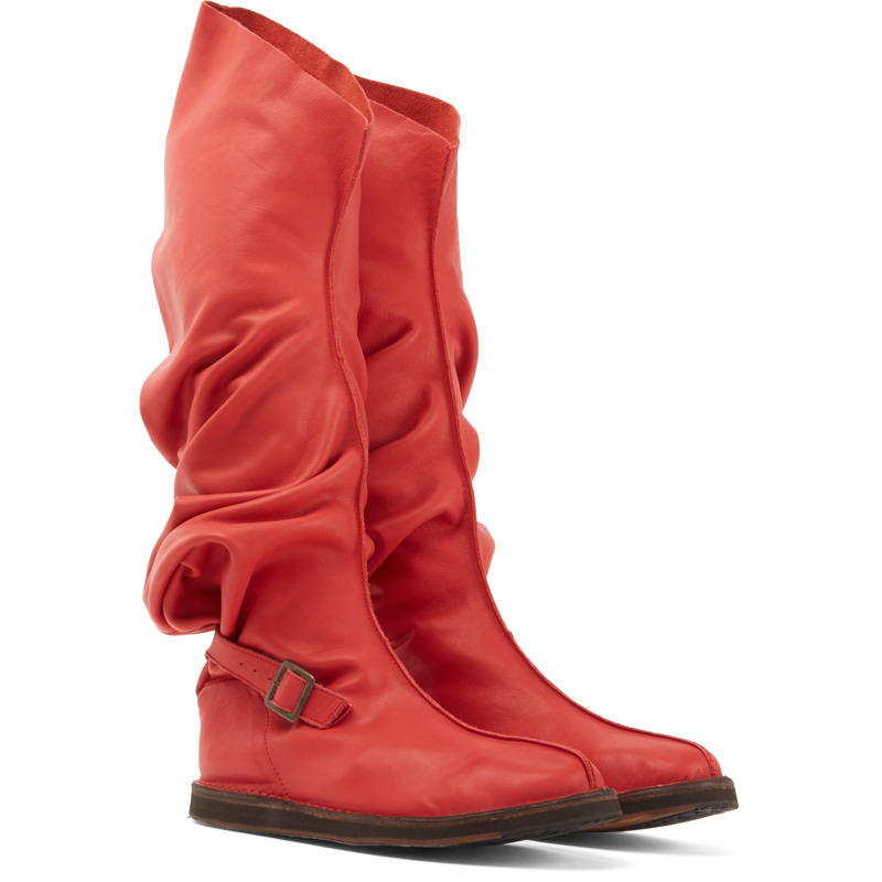 Camper Maria Blaisse - Botas Para Mujer - Rojo, Talla 42, Piel Lisa