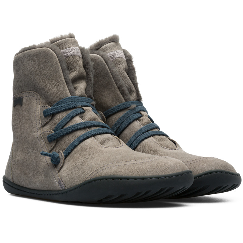 CAMPER Peu - Ankle Boots For Women - Grey, Size 38, Suede