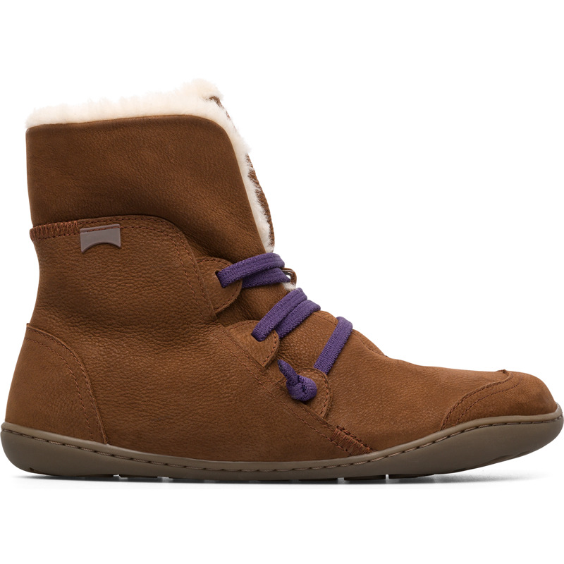 CAMPER Peu - Botas para Mujer - Marron, talla 35, Piel Lisa