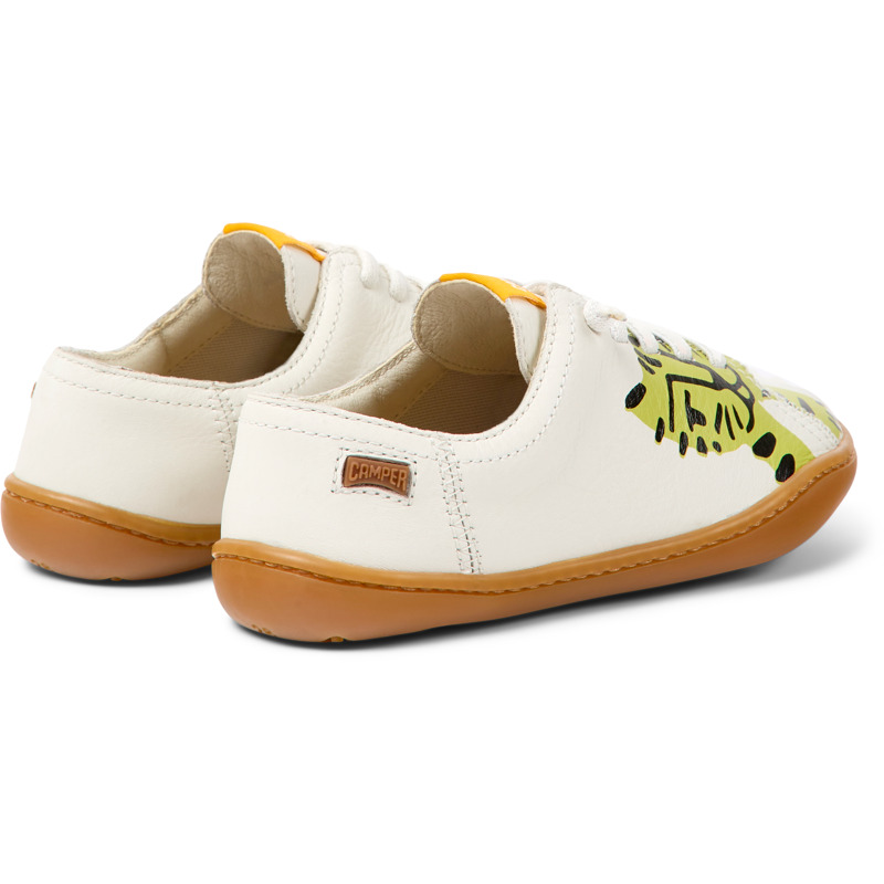 CAMPER Twins - Smart Casual Shoes For Girls - White,Orange,Blue, Size 33, Smooth Leather