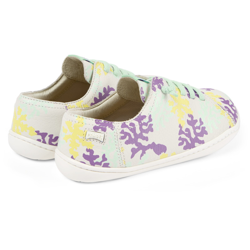 CAMPER Twins - Smart Casual Shoes For Girls - White,Purple,Blue, Size 37, Smooth Leather