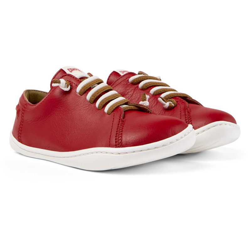 Camper Peu - Smart Casual Shoes For Girls - Red, Size 25, Smooth Leather