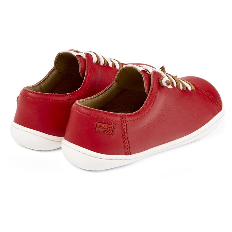 Camper Peu - Smart Casual Shoes For Unisex - Red, Size 34, Smooth Leather