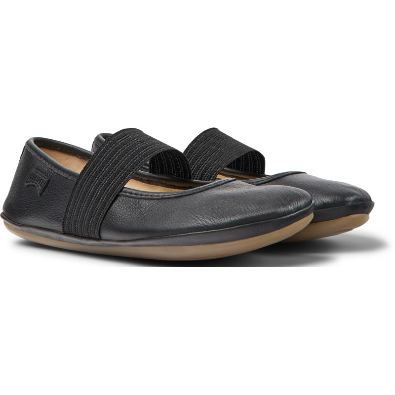 CAMPER Right - Ballerinas For Girls - Black, Size 28, Smooth Leather